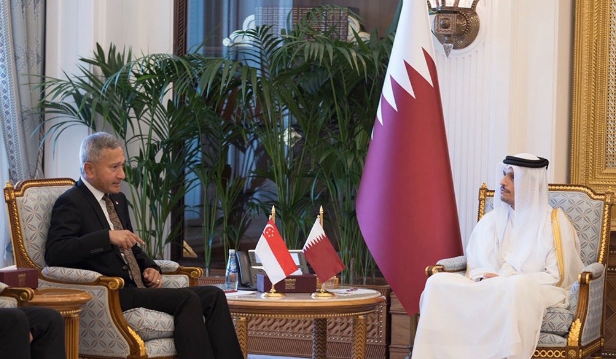 Qatar's Prime Minister Meets Singaporean Foreign Minister